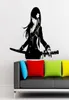 Samurai Schoolgirl Katana Japanese Akai Anime Wall Sticker Vinyl Interior Art Home Decor Room Wall Decals Removable Mural 4045 2014527602