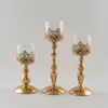 Elegante Tealight Candle Holder Metal Gold Polished Candlesticks Wedding Dinertafel Middelpunt Party Home Ornament