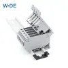 Din Rail Fuse Terminal Blocks Gray UK5-HESI Connector Screw Type 10Pcs UK5-HESILED Screw Fuse Holder Wire Conductor