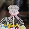 5st/Lot Diamond Birthday Wedding Cake Topper Cupcake Flags Birthday Party Cake Baking Decor Baby Shower Cake Flags