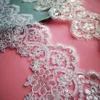 1yard/13 cm Weiß/Elfenbein Cording Stoff Blume Venise Venice Mesh Spitzenverkleidung Applique nähen Handwerk für Hochzeit Dez.