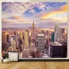 Prosperous City New Yorker Hintergrund Tuch Home Art Wandteppich böhmian dekorative Wandteppiche Hippie großer Blattsofa Decke