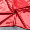 Good Red Shining Mirror PU Leather Fabric Stretch PU Artificial Leather Sewing Material for Sexy Pants DIY Bodysuits Clothing