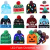 2020 19 Designs LED Christmas Hat Sweater knitted Beanie Christmas Light Up Knitted Hat for Kid Adult For Christmas Party