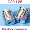 2pcs/lot Flexible Shaft Coupler Clamp Shaft Coupling D20 L25 4 5 6 7 8 6.35 mm 3D Printer Parts T8 lead screw