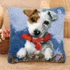 Knooppakket Smyrna Klink Haak Kleed Bloemen Cat and Dog Latch Hook Pillow