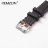 Смотреть ленты премиум -силиконовой часы Quick Release Rubber Watch Bess 20 мм 22 -мм 24 -мм часов для часов замены часовых часов greenl2404