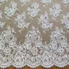 Snoer eye-lash Franse kant-stof handgemaakte koordkant kanten bruiloftjurken maken van wit wit 1 stuk = 3 meter