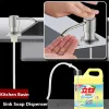 Black Liquid Soap Dispenser Sink Soap Dispenser Basin Faucet Distributor Detergent Dispenser Kitchen Bathroom Accessorie