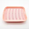 Sausage Maker Mould 6 Grids Silicone DIY Ham Hot Dog Making Moulds With Lid Kitchen Household Sausages Cake Baking Tools Molds