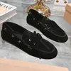 Designers shoes for womens Cowhide cashmere patchwork round toe lace up Ballet Flats loafers flat bottom oxfords Casual Dress shoe 35-40