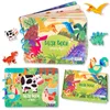 Libro de bebé ocupado Montessori Paste juguetes Dinosaurio Ciclo de vida animal Niños Aprendizaje temprano Matrícula Cognitiva Pensamiento Juego Libro tranquilo