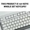 Akcesoria 127keys XDA PBT Keycaps angielski/rosyjski/japoński/koreańska klawiatura mechaniczna dla Keycap dla Apple MX Keycap