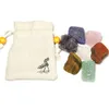 7 Chakra Balancing Healing Energy Kit Crystal gepolijste steen Amethist Clusters Gips Stick Citrines Holy Wood Gift Set met tas