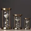 Retro metal hourglass timer timer de metal ampulhe timer timer de vidro de vidro de areia de areia de uma hora de vidro de vidro da sala de estar de decoração de decoração