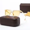 Projektantki damskie okulary przeciwsłoneczne Modna moda luksusowy metalowy metalowa rama lustro polaryzowane Uv400 Ochrona przeciwsłoneczna Outdorek prowadzi sportowe okulary