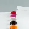 Espinhos 100pcs35mm plástico colorido Solid LooseLeaf Bording Ring de encadernação, notebook de cogumelos que vincula consumíveis.
