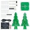 3D Christmas Tree LED DIY KIT 3/7 ألوان/باللون الأحمر الأخضر الصفراء الصفراء الشجرة عيد الميلاد مضيئة وحدة الأنبوب الإلكترونية ديكور العطلة