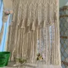 Bohemian Macrame Curtain Tapestry Mur suspendu macrame Woven Door Curtain Divider suspendu Ratcher de rêve pour le salon de la chambre