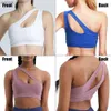 Abiti da yoga sexy a una spalla Yoga Bras Donne Sport Sports Top Crop Atletico Push Up Uptwear BH Sports Bra Sportswear Wire Free Gym Shirts Y240410