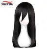 Mikasa Ackerman 45cm Long Black Heat Resistant Cosplay Costume Wig