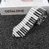 Bow Ties Cadeaux Fancy Dishing Classic Fashion Music Tie Skinny Black White Piano Clavier Coldie