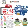 1PC Fire Truck Metal Cutting Dies Die Cuts för DIY Scrapbooking Festival Birthday Wedding Cards Making Album Envelope Decoration