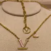 Asla solma altın kaplama lüks marka tasarımcı kolyeler kolyeler paslanmaz çelik mektup cezalandırma kolye kolye zinciri erkekler için kadın mücevher