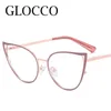 Lunettes de soleil Lunettes anti-bleu Lunes Lumières Blue pour femmes Cat Eye Oeil Optical Eyewear Blocking Myopie