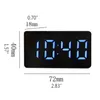 Car LED Mirror Temperature Indicating Alarm Clock Simple Design Table Digital Clock for Home Bedroom Livingroom Dormitory