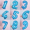 10pcs / set 0-9 16/30 / 40inch Numéro d'or rose ballons de papier d'aluminium 0-9 Foil numérique Globos anniversaire de mariage décorations de fête d'anniversaire