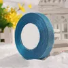 25yard 22m 1 '' handgefertigte silberne Metallic Glitter Ribbons für DIY -Handwerksnähung Stoff Weihnachtsfeier Hochzeitsbedarf Geschenkverpackung