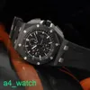 Grestest AP Wrist Watch Royal Oak Offshore Series Automatisk mekanisk hane Forged Carbon 44mm Time Display Ceramic Ring Tape Waterproof Night Light 26400