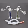 2pcs poche mini brûleur à huile en verre pipes à eau 10 mm recycler femelle gréement de grée