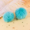 Valse konijnenbont pompom-balapliques voor ambachtelijke kleding, naaibenodigdheden, doe-het-zelf haarclipaccessoires, ongeveer 3-5 cm, 20 pc's/lot