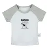 Varning Jag är för närvarande utan tillsyn Weiner Dog Funny Doxy Design Nyfödda Baby T-shirts Toddler Graphic Short Sleeve Tee Tops
