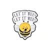 Cartoon Bee Animal Ematel Pin I Bee Leaf in You Bee Mine Couple Brooches Badge Badge Badge Gifts