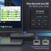 エンクロージャー10Gbps M.2 NVME SSDケースビルトイン冷却ファンタイプ型NVME SSDエンクロージャーM2 NVME SATA SSDアダプターサポートM2 2242 2260 2280