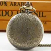 Pocket horloges afdrukken Vintage Chain Clock For Women Friends Casual Fashion Quartz Pocket Es Gift Y240410