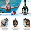 Maschere immersioni per lo snorkeling maschera separazione oculare del tubo di respirazione da nuoto sottomarino assistenza per l'attrezzatura per immersioni pieghevole GoPro Anti Fog Y240410