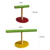 Parrot Wooden Tabletop Perch Toy Bird Stand Training Exercise Sisal Claw Feet Grinding Stick Bite Chew Toys Bird Supplies