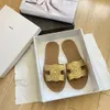 Lyxdesigner tofflor sandaler mulor utomhus flip flops mode sommar glid l kvinnan platt klack toffel strand casual reglage