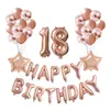 1set rosegold 16 18 21 30 40 50 60 ans Ballons de ballons femme 18e 30e 40e 50e anniversaire de fête de fête de décoration