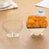 50pcs 110 ml przezroczysty mus deser w kształcie serca kubki jednorazowe plastikowe deser galaretki
