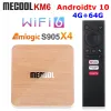 Box Android 10 TV Box Mecool KM6 Deluxe Amlogic S905X4 Androidtv 10.0 Google Certificato 4GB 64GB 5G Dual WiFi 6 1000M Player multimediale