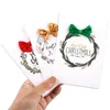 Bowknot Merry Christmas Card Greating Card, Christmas Gift Folding Cards 5st