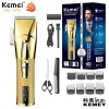 Trimmers KEMEI KM5096 USB Digital wyświetlacz ładowanie Stalowe Blor Męskie Elektryczne włosy Clipper Maquinas de Cortar Cabelo Professional Xiaomi