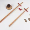 42cm doğal el yapımı Japon tarzı yemek çubukları suşi yemek erişteleri derin kızarmış tencere Çin ahşap çubuk sofra takımı
