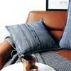 Kudde jean täcker dekorativt fodral för soffa industri amerikansk stil gammal finish prydnad vardagsrum hem dekoration
