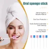 100pcs / sac 13,5 cm de soins buccaux Écouvillon buccale jetable têtes dentaire Swabstick Oral Utilisation médicale des soins oraux pour le nettoyage de la bouche